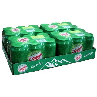 Canada Dry Ginger Ale 4 Pack á 6 x 0,33l Dose IMPORT (24 Dosen eingeschweißt)