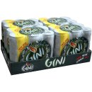Gini Zero Limonade Zitrone 4 Pack á 6 x 0,33l Dose IMPORT (24 Dosen eingeschweißt, Zuckerfrei)