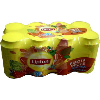 Lipton Ice Tea Peche 1 Pack á 8 x 0,33l Dose IMPORT (8 Dosen Eistee Pfirsich eingeschweißt)
