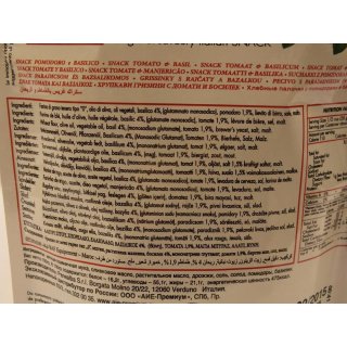 Panealba Scrack griss pomodoro e basilico 100g Beutel (Snacks mit Tomate & Basilikum)