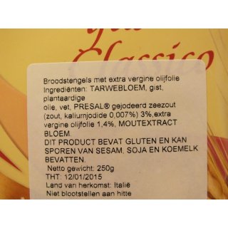 Grissin Bon Fagolosi Salati in Superficie gusto Classico 250g Packung (Brotstangen klassisch)