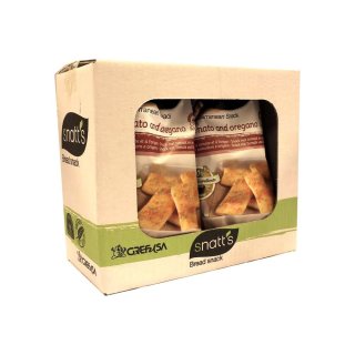 Snatts Mediterranean Snack Tomate & Oregano  4 x 120g Beutel (Brot-Snacks)