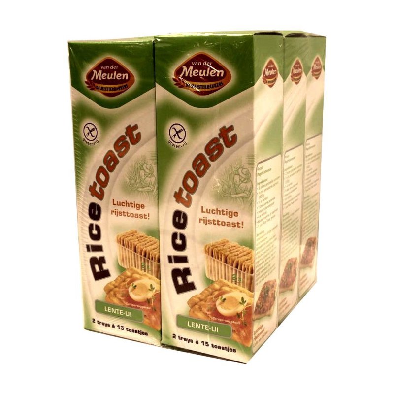 Van der Meulen Rice Toast LenteUi 6 x 100g Packung (Frühlingszwiebel
