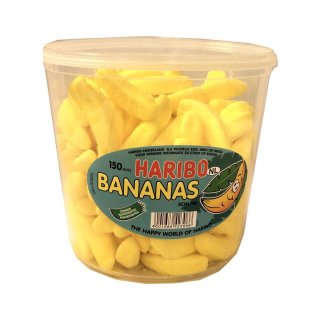 Haribo Bananas 150 Stck. Runddose IMPORT (Schaumzucker Bananen)