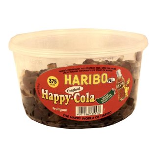 Haribo Happy-Cola 375 Stck. Runddose IMPORT (Fruchtgummi mit Colageschmack)