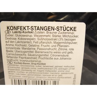 Haribo Konfekt-Staven Drop 375 Stck. Runddose IMPORT (Lakritz Konfektstangen)