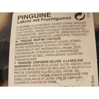 Haribo Pinguins Drop 150 Stck. Runddose IMPORT (Fruchtgummi mit Lakritz Pinguine)