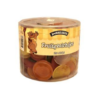 Smikkelbeer Fruitgezichtjes 150 Stck. Runddose (Fruchtgummi Gesichter)