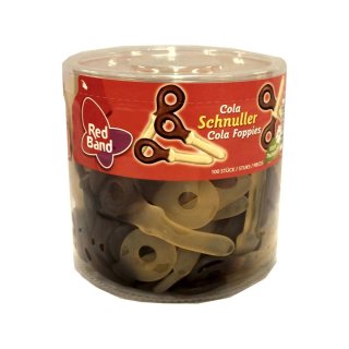 Red Band Fruchtgummi Cola Foppies 100 Stck. Runddose (Cola Schnuller)