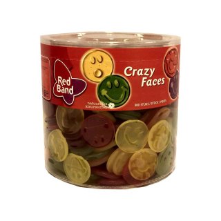 Red Band Fruchtgummi Crazy Faces 300 Stck. Runddose (Fruchtgummi Gesichter)