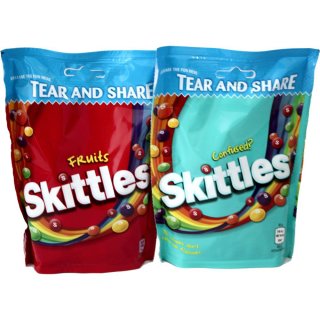 Skittles Kaudragees Fruits & Confused 2 x 174g Beutel (2 Sorten Testpaket)