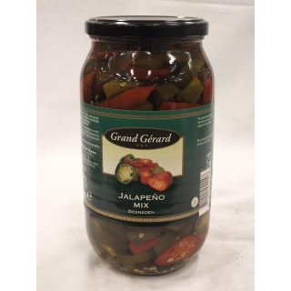 Grand Gérard Jalapeno Mix gesneden 940g Glas (geschnittene Jalapeno Mischung)