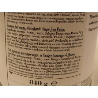 Greci Prontofresco Cipolline con Aceto Balsamico di Modena 800g Konserve (in Balsamico eingelegte süß-saure Borettane-Zwiebeln)