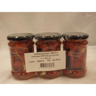 Peppadew Peppers stuffed with Cheese 3 x 250 Glas (mit Käse gefüllte Paprika)