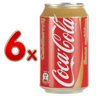 Coca Cola koffeinfrei 1 Pack á 6 x 0,33l eingeschweißt (6 Dosen)