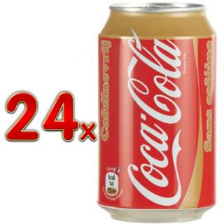 Coca Cola koffeinfrei 4 Pack á 6 x 0,33l eingeschweißt (24 Dosen)