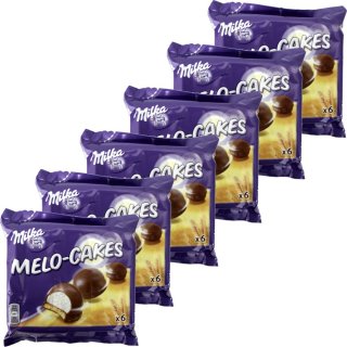 Milka Melo-Cakes 6 Packungen á 6 Stck. (Schaumzucker & Keks)