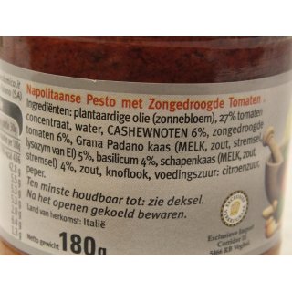 DAmico il Pesto met Zongedroogde Tomaten 180g Glas (Pesto mit Sonnengetrockneten Tomaten)