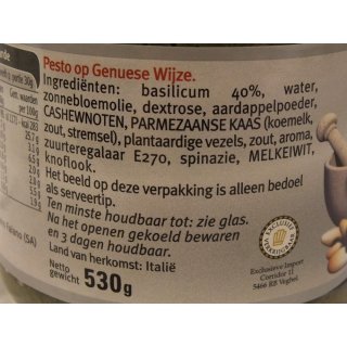 DAmico il Pesto op Genovese Wijze 530g Glas (Pesto nach Genovese Art)