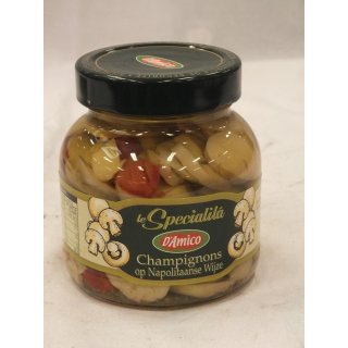 DAmico le Specialitá Champignons op Napolitaanse Wijze 280g Glas (Champignons auf Neapolitanische Art)