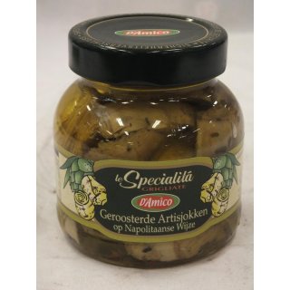 DAmico le Specialitá Geroosterde Artisjokken op Napolitaanse Wijze 280g Glas (Gebratene Artischocken auf Neapolitanische Art)