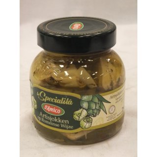 DAmico le Specialitá Artisjokken op Romeinse Wijze 280g Glas (Artischocken nach Römer Art)