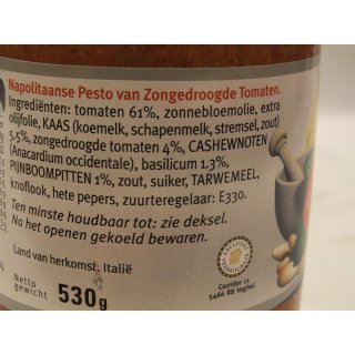 DAmico il Pesto met Zongedroogde Tomaten 530g Glas (Pesto mit Sonnengetrockneten Tomaten)