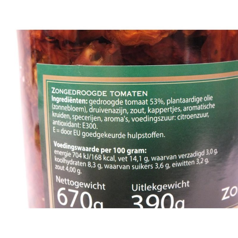 Grand Gérard Zongedroogde Tomaten 670g Glas Tomate