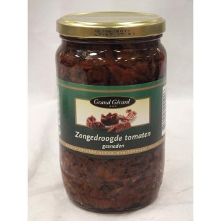 Grand Gérard Zongedroogde Tomaten gesneden 670g Glas (Sonnengetrocknete Tomaten - geschnitten)