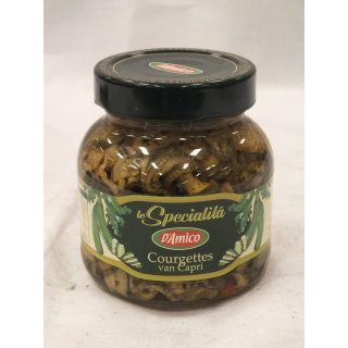 DAmico le Specialitá Courgettes van Capri 280g Glas (Zucchini von Capri)