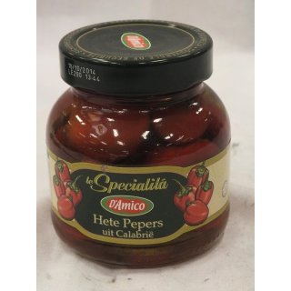 DAmico le Specialitá Hete Pepers uit Calabrià« 280g Glas (Peperoni aus Kalabrien)