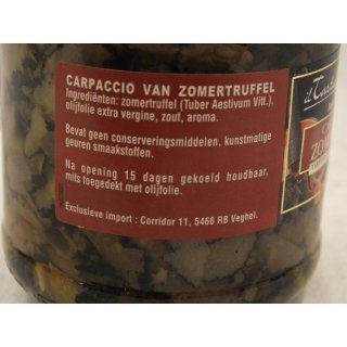 Il Tartufo di Paolo Carpaccio van Zomertruffel 140g Glas (Carpaccio vom Sommertrüffel)