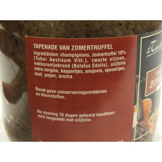 Il Tartufo di Paolo Tapenade van Zomertruffel 500g Glas (Tapenade aus Sommertrüffeln)
