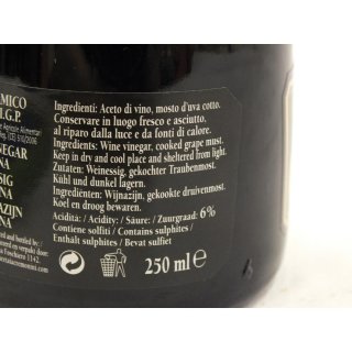 Giuseppe Cremonini Aceto Balsamico di Modena Invecchiato 250ml Flasche (Balsamico Essig aus Modena - Alt)