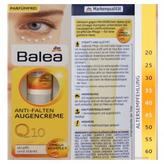 Balea Anti-Falten Augencreme Q10 (15ml Tube)