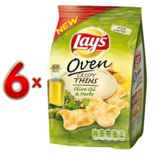 Lays Ofen Chips Crunchy Biscuits Paprika & mediterrane Kräuter 14 x 100g Karton (Paprika & Mediterabean Herbs)