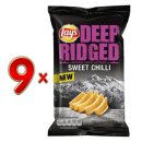Lays Chips Deep Ridget Sweet Chilli 9 x 147g Karton (tief geriffelt)