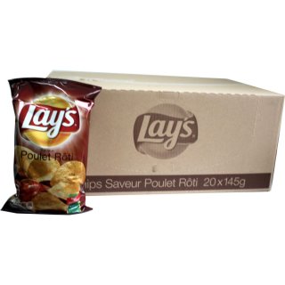 Lays Chips Hühnerbraten 20 x 145g Karton (Poulet Rôti)