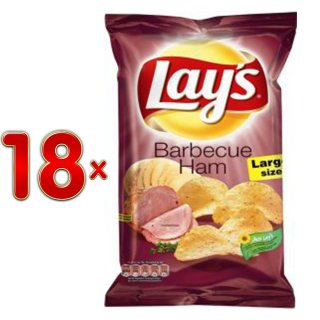 Lays Chips Barbecue Ham 18 x 200g Karton (BBQ & Schinken)