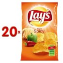 Lays Chips Spicy 20 x 145g Karton (würzige Chips)