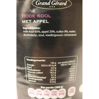 Grand Gérard Rode Kool met Appel 3000ml Konserve (Apfelrotkohl)