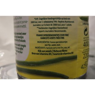 Bonduelle Franse Sperzieboontjes zeer Fijn 12 x 400g Konserve (Französische grüne Bohnen - sehr fein)