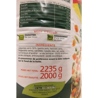 Bonduelle Macédoine de Légumes Sous Vide 2235g Konserve (Mazedonische Gemüse-Mischung - Vakuum)