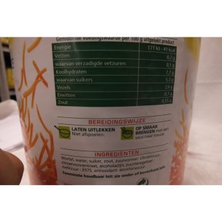 Bonduelle Geraspte Wortelen Sous Vide 2000g Konserve (geraspelte Möhren - Vakuum)