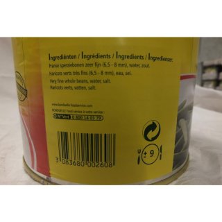 Bonduelle Franse Sperzieboontjes zeer Fijn 2500g Konserve (Französische grüne Bohnen - sehr fein)