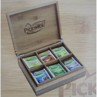 Pickwick Teebeutel Bambus Holz-Tee-Box 6 x 10 Btl. (Geschenkbox)