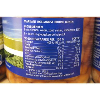 Markant Hollandse Bruine Bonen 12 x 360g Glas (Holländische Braune Bohnen)