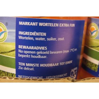 Markant Wortelen extra fijn 12 x 340g Glas (Möhren extra fein)