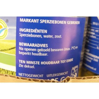 Markant Sperziebonen gebroken 12 x 370ml Glas (Grüne Bohnen - gebrochen)