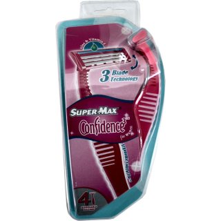 Super-Max Confidence3 Einwegrasierer for women (4 St)